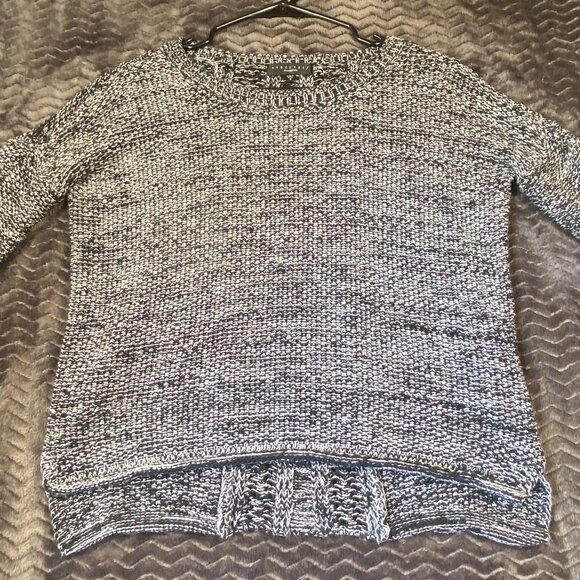Sanctuary Pullover Knit Sweater Black & White Cable Back Womens size Small - Picture 1 of 8